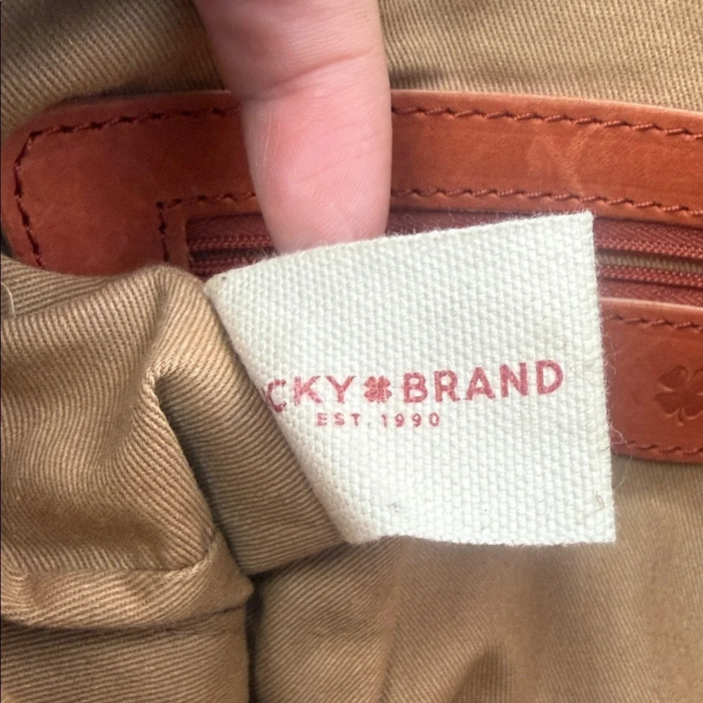 Men's Leather Crossbody Bag - Brown